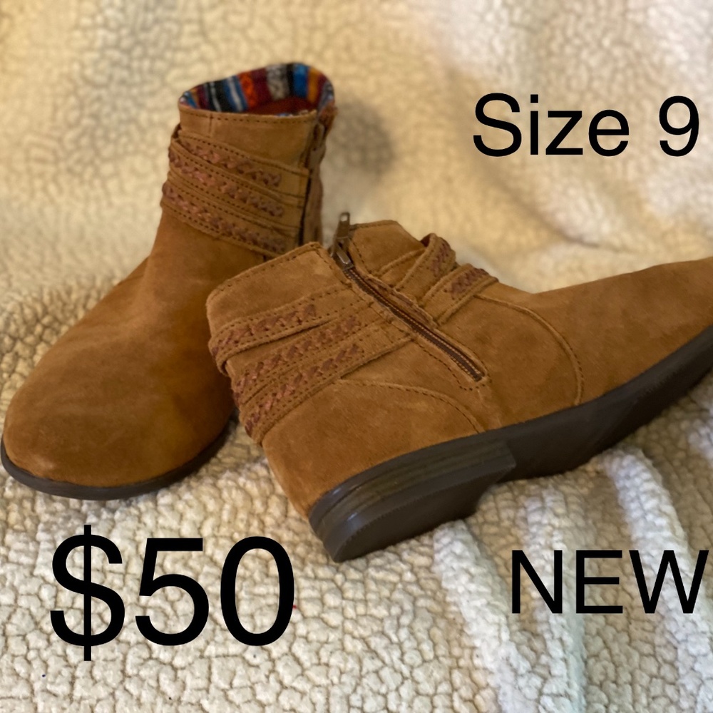 Genuine leather ankle boots